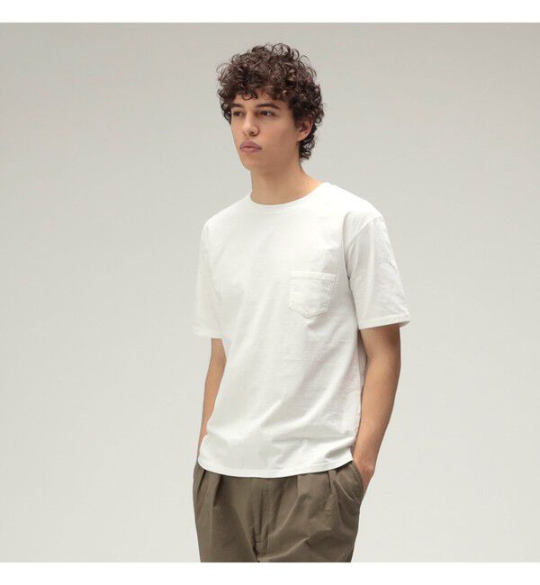 BEAMS PLUS「BEAMS PLUS｜【別注】REMI RELIEF / Pocket T-shirt｜ポケットT｜オーガニックコットン｜ヴィンテージ加工 」|Tシャツ・カットソー|