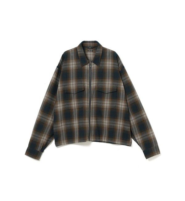 BEAMS「メッシュ ジップシャツ」|シャツ・ブラウス|