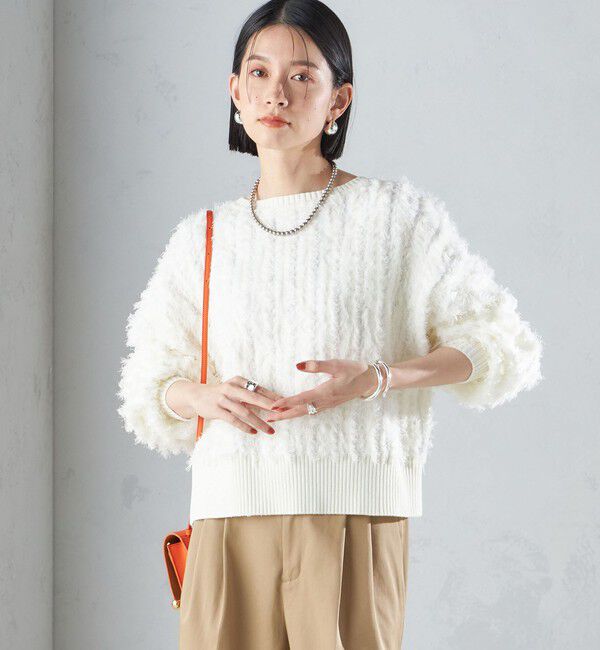 SHIPS for women「〈手洗い可能〉前後 2WAY ドルマン フリンジ プルオーバー 24SS ◇」|ニット・セーター|