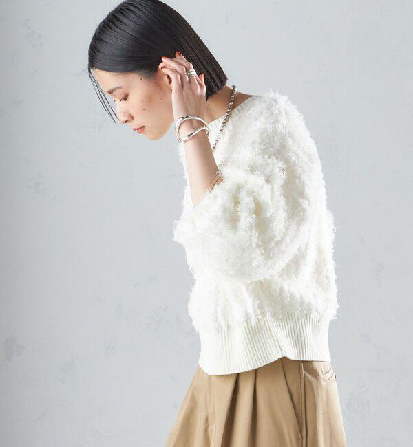 SHIPS for women「〈手洗い可能〉前後 2WAY ドルマン フリンジ プルオーバー 24SS ◇」|ニット・セーター|