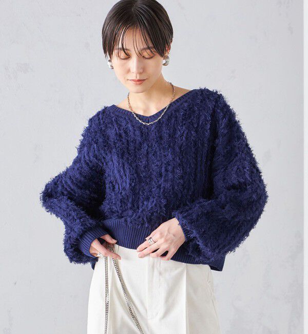 SHIPS for women「〈手洗い可能〉前後 2WAY ドルマン フリンジ プルオーバー 24SS ◇」|ニット・セーター|