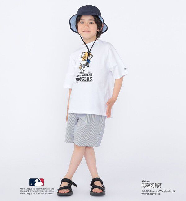SHIPS KIDS「SHIPS KIDS:100～125cm / PEANUTS&times;MLB プリント Tシャツ」|Tシャツ・カットソー|
