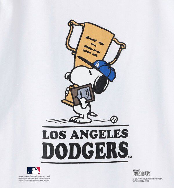 SHIPS KIDS「SHIPS KIDS:100～125cm / PEANUTS&times;MLB プリント Tシャツ」|Tシャツ・カットソー|