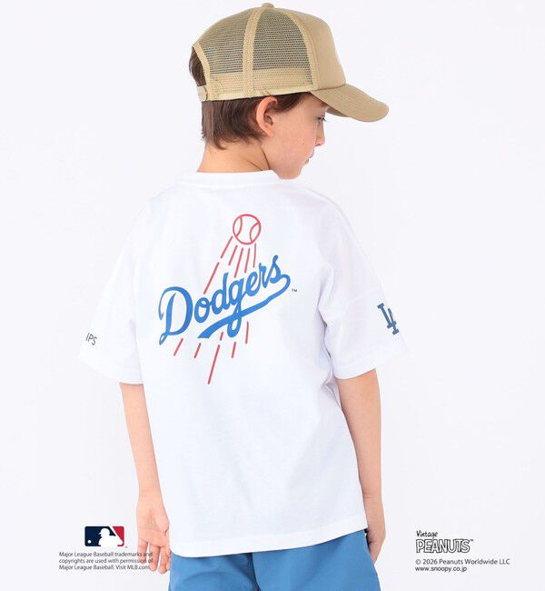 SHIPS KIDS「SHIPS KIDS:100～125cm / PEANUTS&times;MLB プリント Tシャツ」|Tシャツ・カットソー|