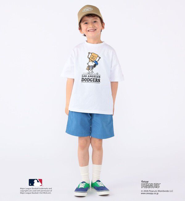 SHIPS KIDS「SHIPS KIDS:100～125cm / PEANUTS&times;MLB プリント Tシャツ」|Tシャツ・カットソー|
