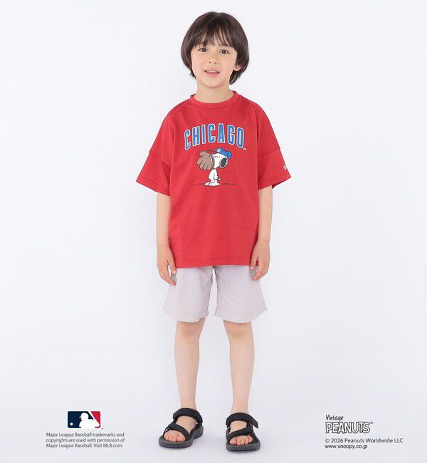 SHIPS KIDS「SHIPS KIDS:100～125cm / PEANUTS&times;MLB プリント Tシャツ」|Tシャツ・カットソー|