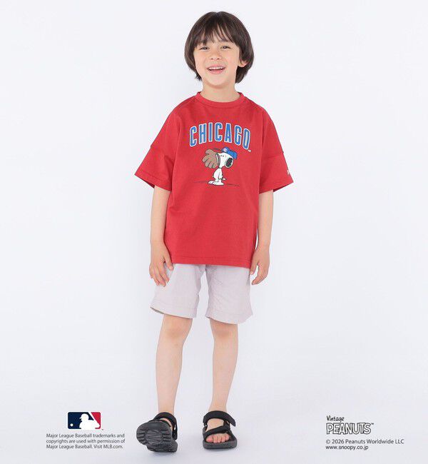 SHIPS KIDS「SHIPS KIDS:100～125cm / PEANUTS&times;MLB プリント Tシャツ」|Tシャツ・カットソー|