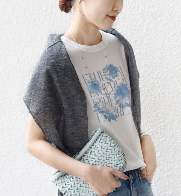 SHIPS for women「【WEB限定】オーガニック コットン コンパクト プリント TEE」|Tシャツ・カットソー|