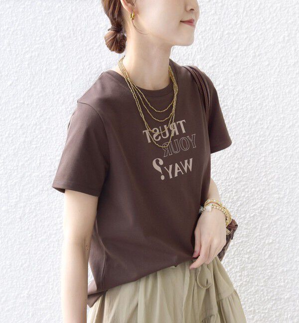 SHIPS for women「【WEB限定】オーガニック コットン コンパクト プリント TEE」|Tシャツ・カットソー|