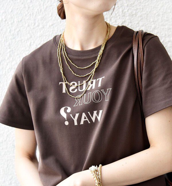 SHIPS for women「【WEB限定】オーガニック コットン コンパクト プリント TEE」|Tシャツ・カットソー|