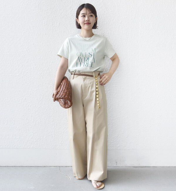 SHIPS for women「【WEB限定】オーガニック コットン コンパクト プリント TEE」|Tシャツ・カットソー|