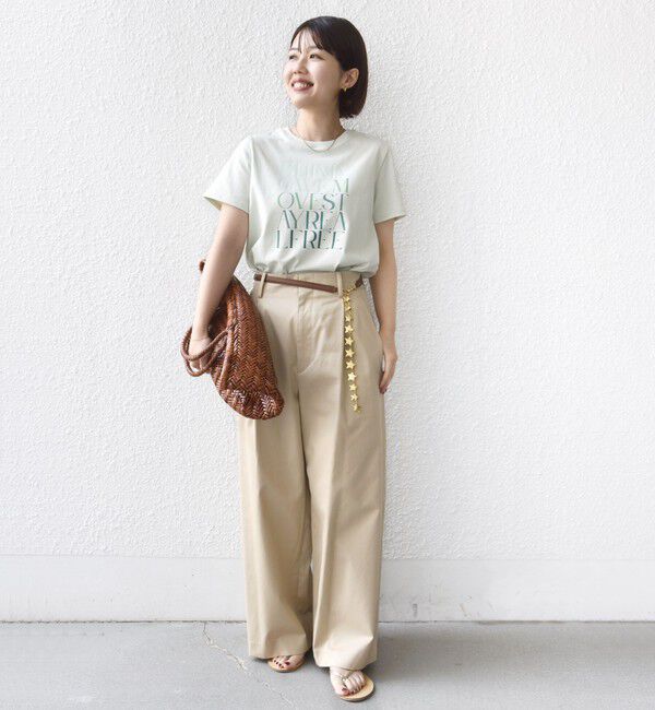 SHIPS for women「【WEB限定】オーガニック コットン コンパクト プリント TEE」|Tシャツ・カットソー|