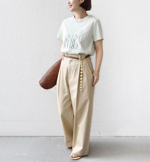 SHIPS for women「【WEB限定】オーガニック コットン コンパクト プリント TEE」|Tシャツ・カットソー|