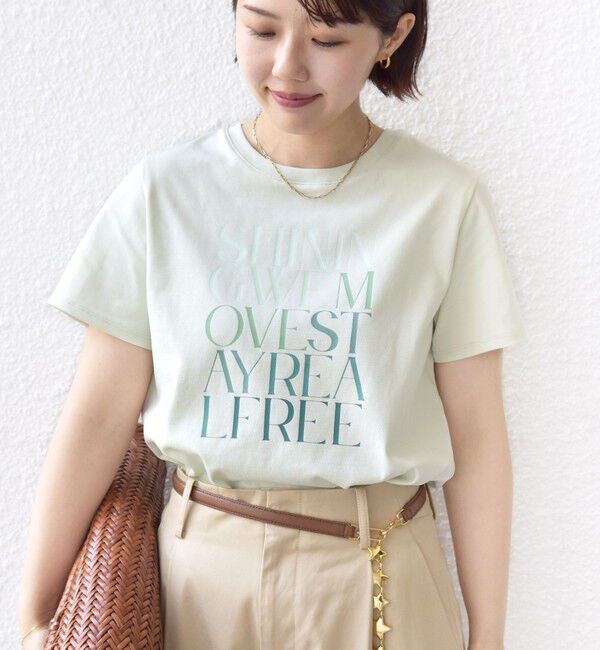 SHIPS for women「【WEB限定】オーガニック コットン コンパクト プリント TEE」|Tシャツ・カットソー|
