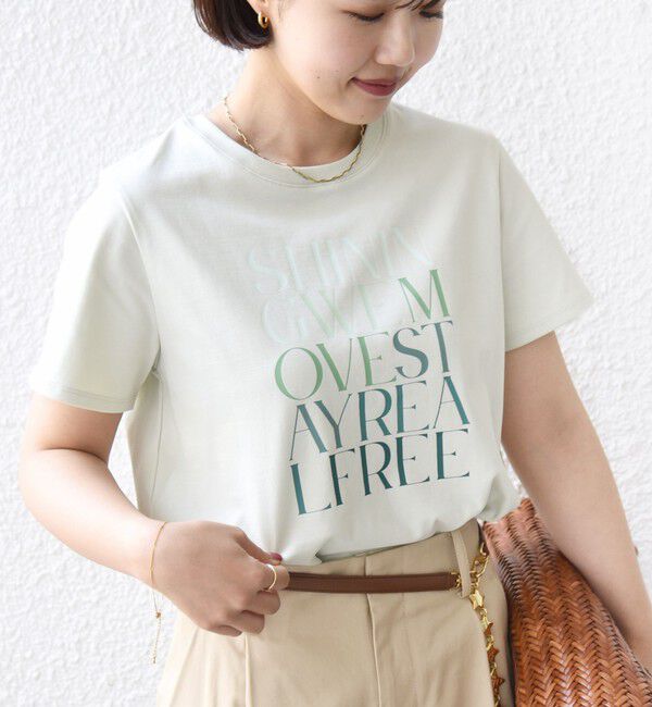 SHIPS for women「【WEB限定】オーガニック コットン コンパクト プリント TEE」|Tシャツ・カットソー|