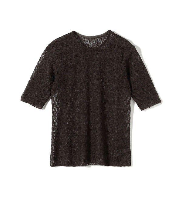 SHIPS for women「〈手洗い可能〉ストレッチ フラワー レース TEE」|Tシャツ・カットソー|