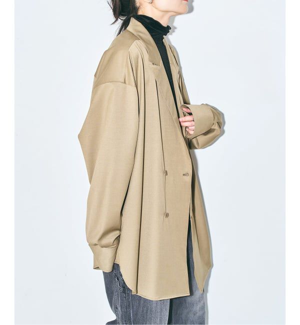  「《予約》TWILL SHIRT ジャケット」|シャツ・ブラウス|ベージュ