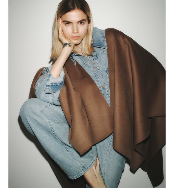 Plage「《予約》HAMILTON lazy poncho コート」|ポンチョ・ケープ|