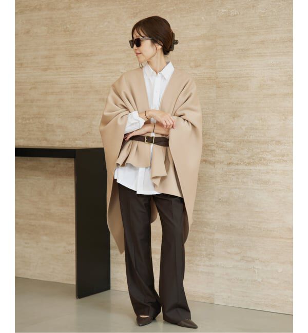 Plage「《予約》HAMILTON lazy poncho コート」|ポンチョ・ケープ|