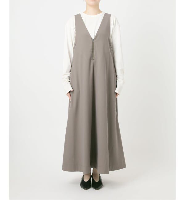 SLOBE IENA「《予約/WEB限定カラーあり》フロントジップフレアワンピース」|ワンピース|