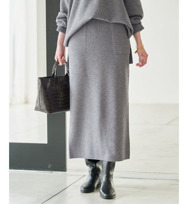 SLOBE IENA「《WEB限定カラーあり/シリーズあり/予約》ウォッシャブルスムースニットスカート」|スカート|