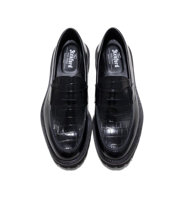 PULP「The Kenford Fineshoes NEW CLASSIC COIN LOAFERS/BLACK BLACK CROCODILE」|ローファー|