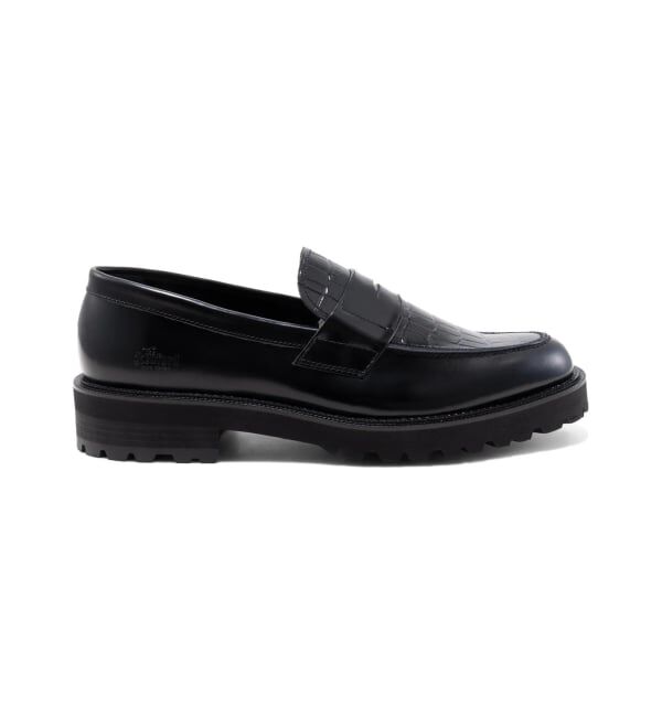PULP「The Kenford Fineshoes NEW CLASSIC COIN LOAFERS/BLACK BLACK CROCODILE」|ローファー|