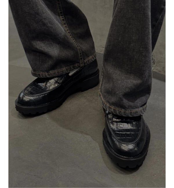 PULP「The Kenford Fineshoes NEW CLASSIC COIN LOAFERS/BLACK CROCODILE」|ローファー|