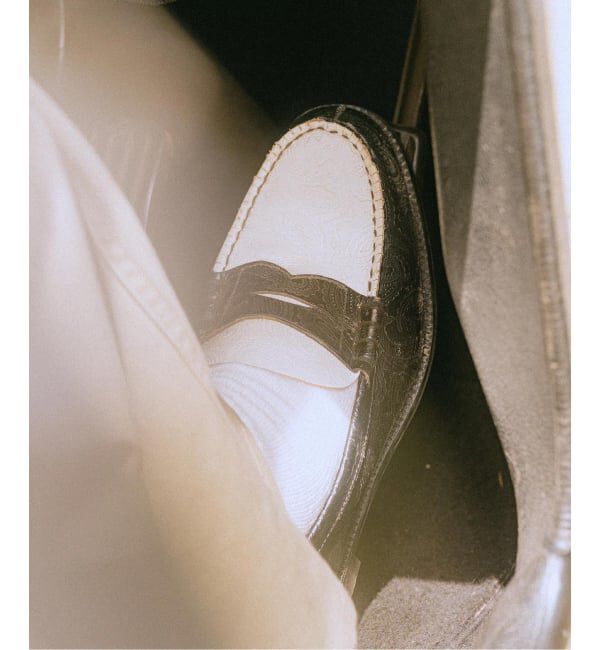 PULP「The Kenford Fineshoes EMBOSSED LOAFERS / BLACK WHITE PAISLEY」|ローファー|