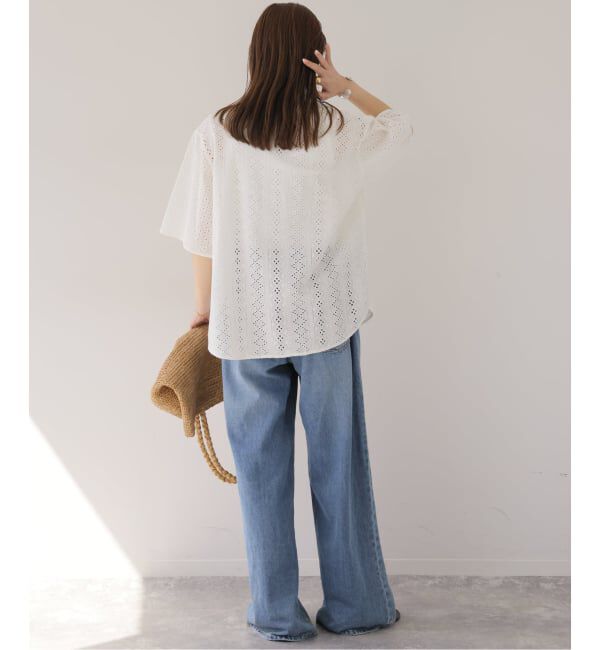 JOURNAL STANDARD relume「《一部WEB限定追加》コットンカットワーク刺繍開襟シャツ」|シャツ・ブラウス|