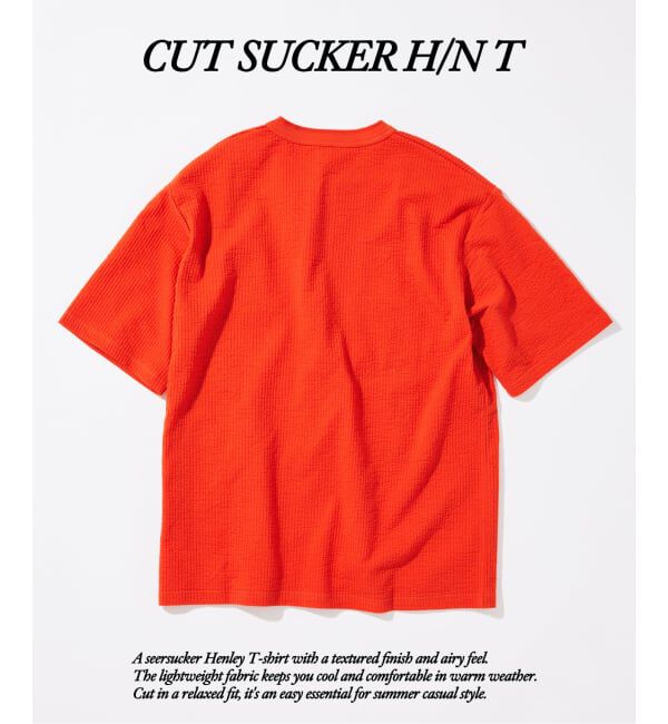 JOURNAL STANDARD「カット サッカー ヘンリーネック Tシャツ」|Tシャツ・カットソー|
