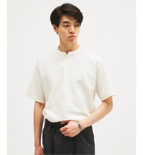 JOURNAL STANDARD「カット サッカー ヘンリーネック Tシャツ」|Tシャツ・カットソー|