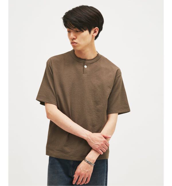 JOURNAL STANDARD「カット サッカー ヘンリーネック Tシャツ」|Tシャツ・カットソー|