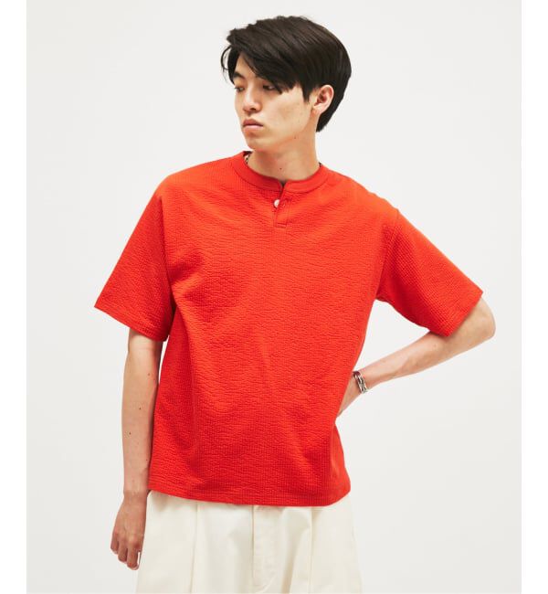 JOURNAL STANDARD「カット サッカー ヘンリーネック Tシャツ」|Tシャツ・カットソー|