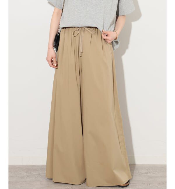 JOURNAL STANDARD relume「《追加2》【MULTI FUNC+】UVカット / 撥水 / ギャザーワイドパンツ」|その他|ベージュ