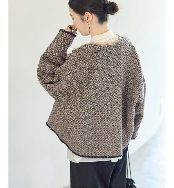 journal standard L'essage「《予約》GIOLICA ツイード D/Sジャケット」|ノーカラージャケット|