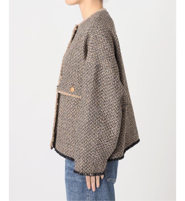 journal standard L'essage「《予約》GIOLICA ツイード D/Sジャケット」|ノーカラージャケット|