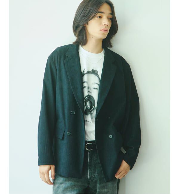 JOURNAL STANDARD「《予約》トリコット アンコンストラクテッド ダブル ジャケット」|テーラードジャケット|ネイビー