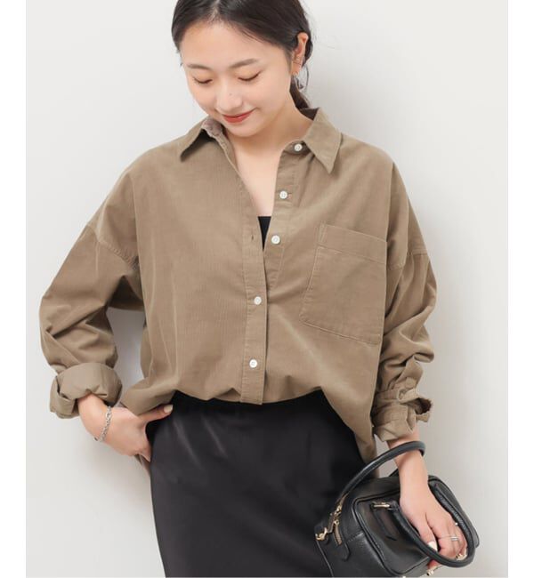 JOURNAL STANDARD relume「《追加予約》コットンコーデュロイオーバーサイズシャツ」|シャツ・ブラウス|