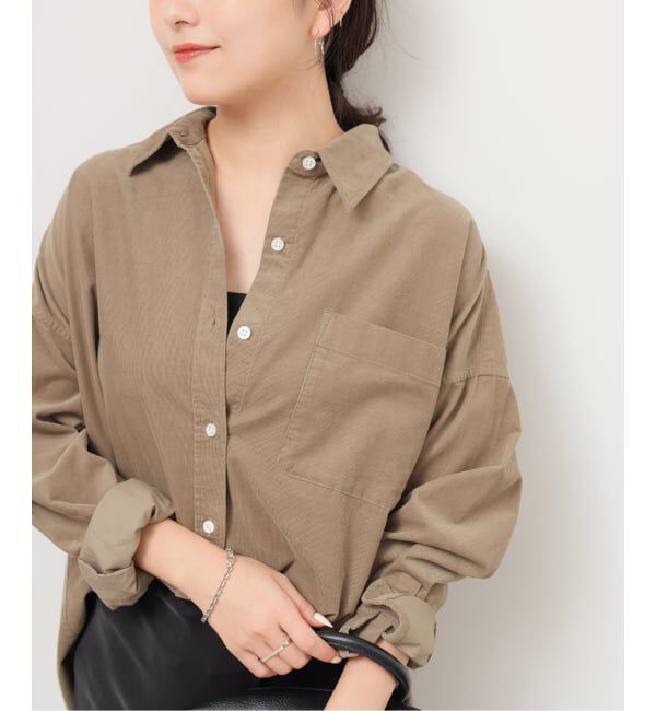 JOURNAL STANDARD relume「《追加予約》コットンコーデュロイオーバーサイズシャツ」|シャツ・ブラウス|