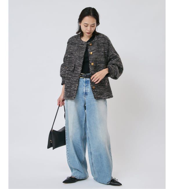 journal standard L'essage「《追加予約》【一部店舗＆WEB限定】GIOLICAツイードドルマンスリーブジャケット」|ノーカラージャケット|