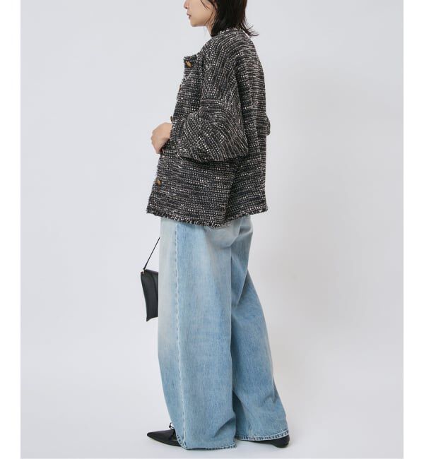 journal standard L'essage「《追加予約》【一部店舗＆WEB限定】GIOLICAツイードドルマンスリーブジャケット」|ノーカラージャケット|