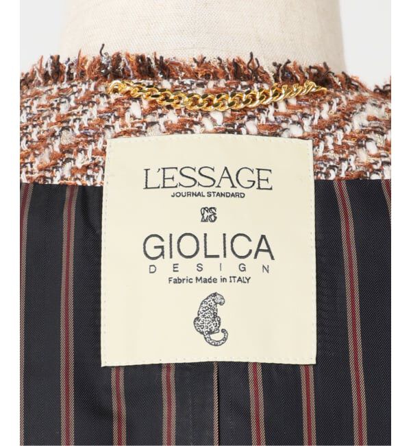journal standard L'essage「《予約》【一部店舗＆WEB限定】ツイードドルマンスリーブジャケット(キャメル)」|ノーカラージャケット|