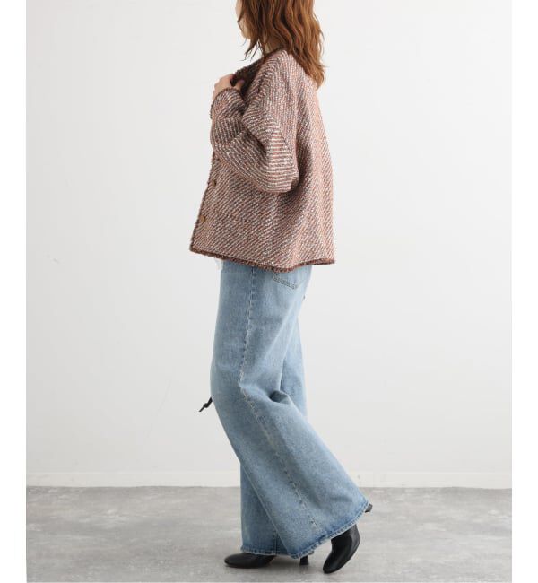 journal standard L'essage「《予約》【一部店舗＆WEB限定】ツイードドルマンスリーブジャケット(キャメル)」|ノーカラージャケット|