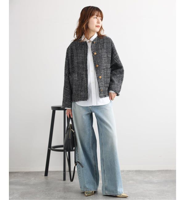 journal standard L'essage「《予約》【一部店舗＆WEB限定】GIOLICAツイードドルマンジャケット」|ノーカラージャケット|