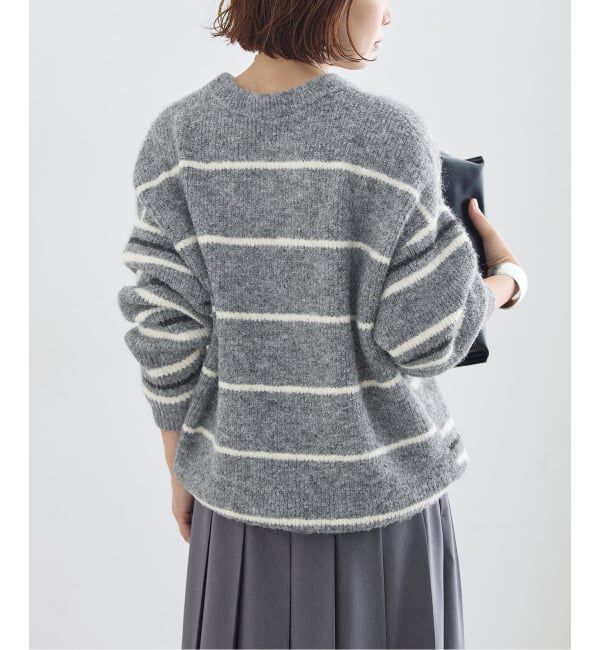 journal standard L'essage「《一部WEB限定カラー/予約》2WAYウールシャギーMIXボーダープルオーバー」|ニット・セーター|