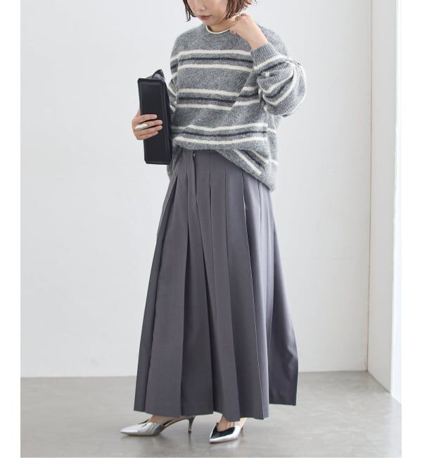 journal standard L'essage「《一部WEB限定カラー/予約》2WAYウールシャギーMIXボーダープルオーバー」|ニット・セーター|