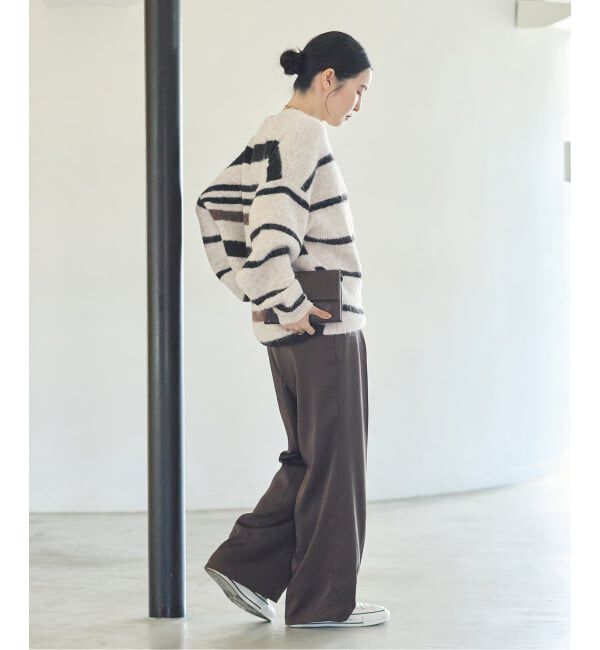 journal standard L'essage「《一部WEB限定カラー/予約》2WAYウールシャギーMIXボーダープルオーバー」|ニット・セーター|