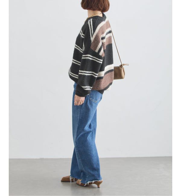 journal standard L'essage「《一部WEB限定カラー/予約》2WAYウールシャギーMIXボーダープルオーバー」|ニット・セーター|