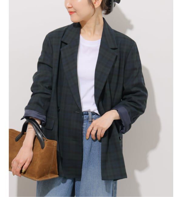 JOURNAL STANDARD relume「《予約》チェックテーラードジャケット」|テーラードジャケット|ネイビー